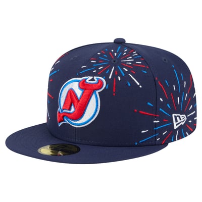  New Jersey Devils New Era Americana Fireworks 59FIFTY Fitted Hat - Navy
